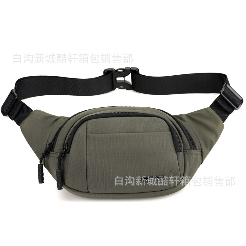 Cross-border new style waist bag, unisex crossbody chest bag, simple and casual, multifunctional, waterproof, and wear-resistant, suitable for carrying phones and as a cashier bag