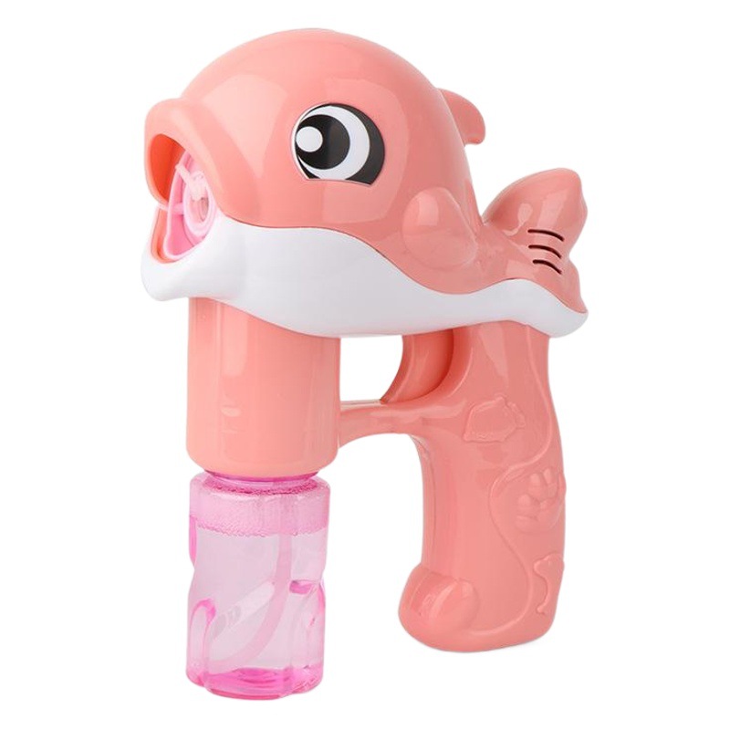 [Envío gratuito] en stock para niños delfín burbuja pistola juguete luz música eléctrica burbuja cámara 61 juguete