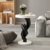 Abstract art coffee table-black/height 58cm