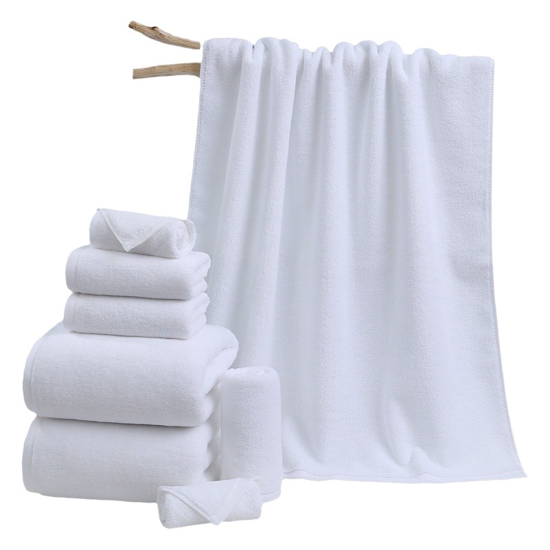 Gaoyang factory wholesale 21 shares of cotton hotel towel bath towel hotel home stay sauna beauty white bath towel logo