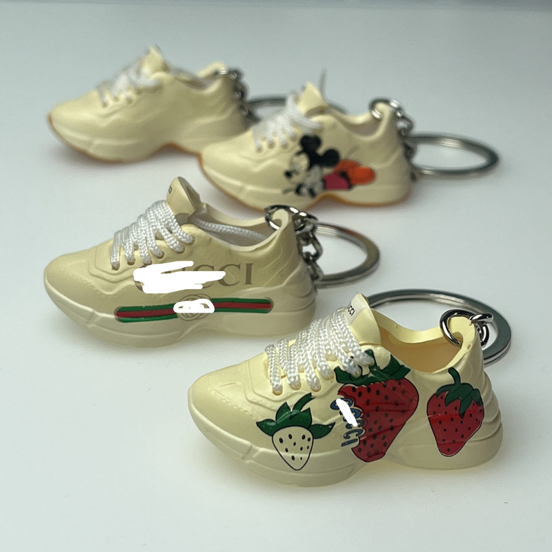 Foreign Trade Gucci Mini Three-dimensional Shoe Mold Keychain Big Brand Dad Shoes Luggage Key Pendant Vintage G Home Jewelry