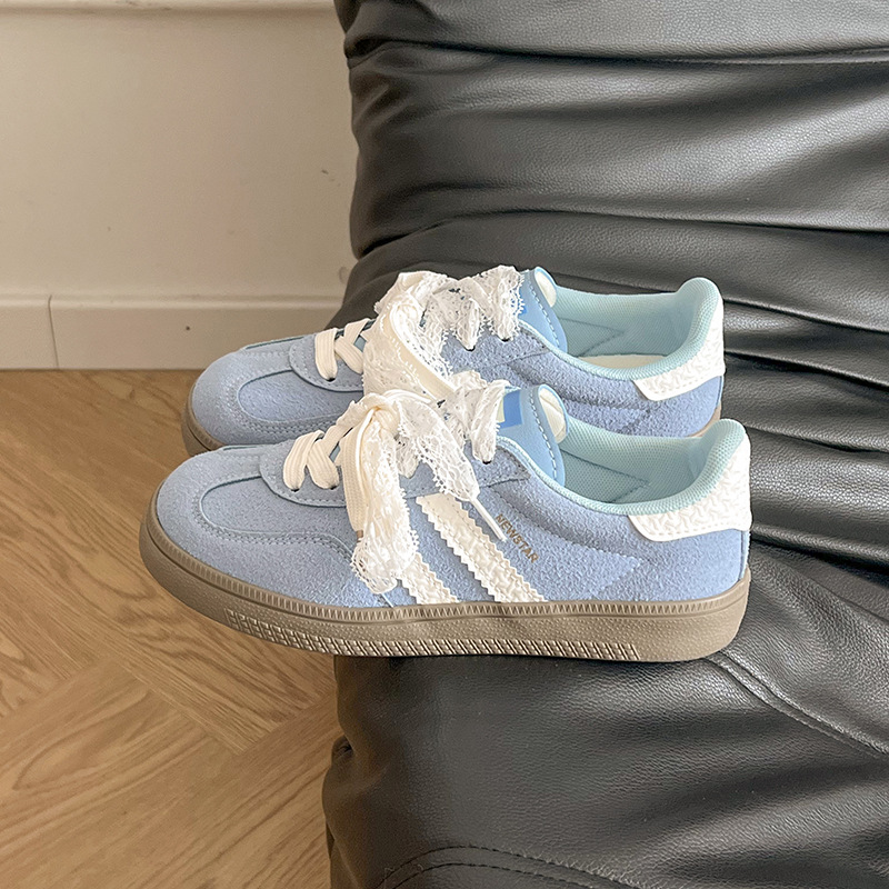 Ballet plateado estilo nicho retro alemán zapatos de entrenamiento femenino 2025 nuevos deportes primavera y otoño encaje plano zapatos casuales image 8