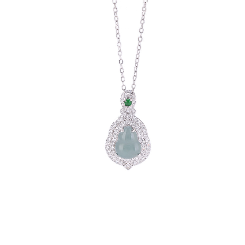 Mặt dây chuyền bạc S925 hình hươu đính đá zircon xanh ngọc lục bảo — Mặt dây chuyền đơn (không có dây chuyền)