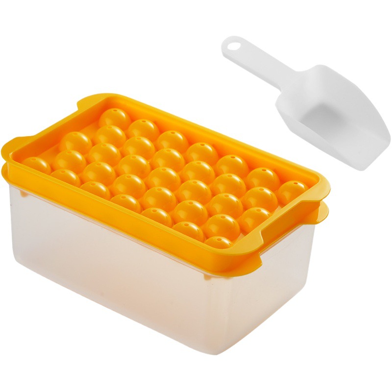 Molde de plástico para cubitos de hielo para el hogar, bandeja para hielo, caja de hielo redonda en forma de bola, molde para hacer cubitos de hielo sin silicona, molde para bolas de hielo