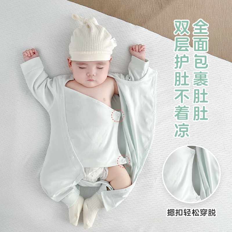 赤ちゃんのワンピース新生児純綿a類の服装春秋百日満月初生の赤ちゃんの服が偏っている