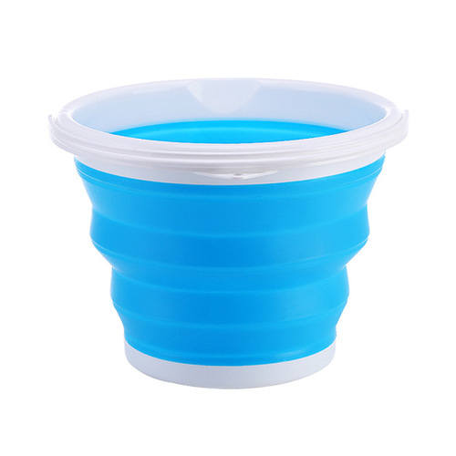 Folding bucket portable silicone plastic bucket outdoor folding bucket car wash car portable fishing bucket