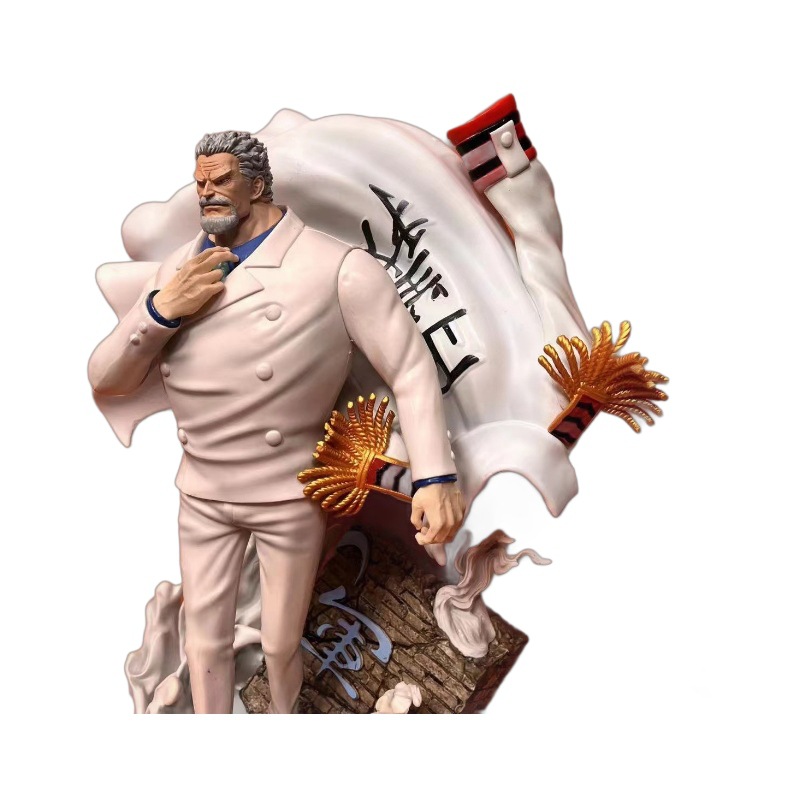 One Piece Figure Navy Hero Cap Model Gk Navy General the Strongest Navy Ornament One Piece Gift