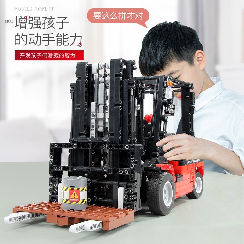Yuxing modelo rey 13106 ingeniería serie apilador de control remoto bloque de construcción modelo de juguete coche de alta dificultad montaje Niño
