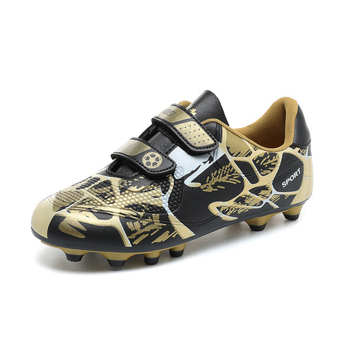 Factory-Made Soccer Cleats with Velcro, Plus Size — Kids' and Adults' Long-Stud & Short-Stud Shoes for Elementary & Middle School Games and Training