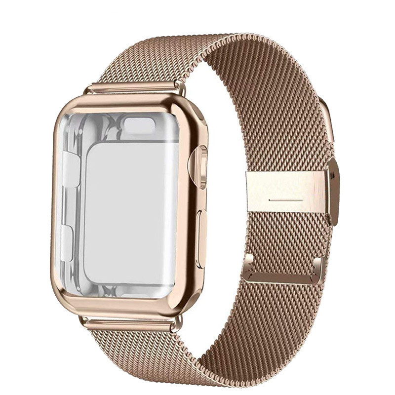 For Apple Watch Series 7 6 SE 5 Milan Apple metal strap in stock