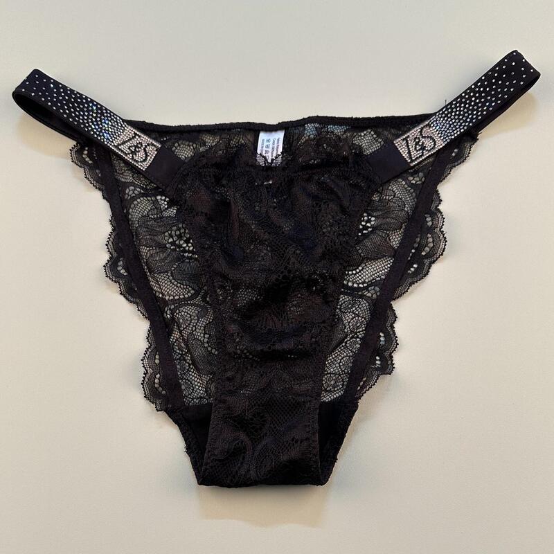 European and American Foreign Trade Sexy Lace Panties with Double Straps, Rhinestones, Low Waist, Breathable Cotton Crotch Women's Panties