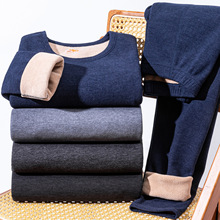 【厂家直销】保暖内衣套装加绒加厚中年男女秋衣秋裤冬季发热打底