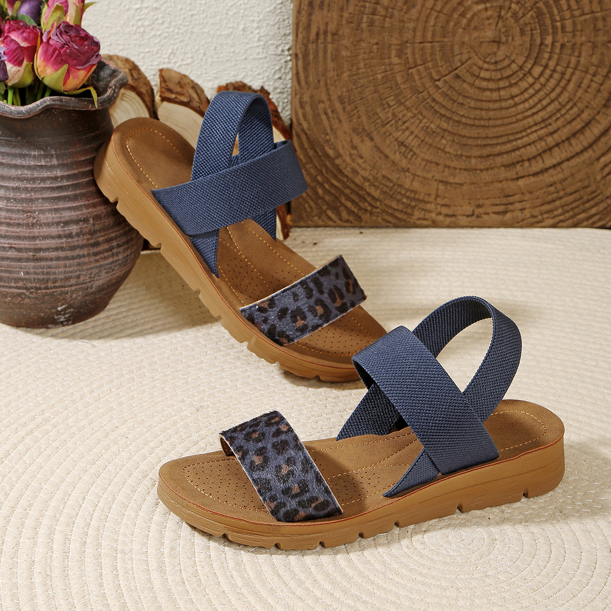 블루 레오파드 프린트