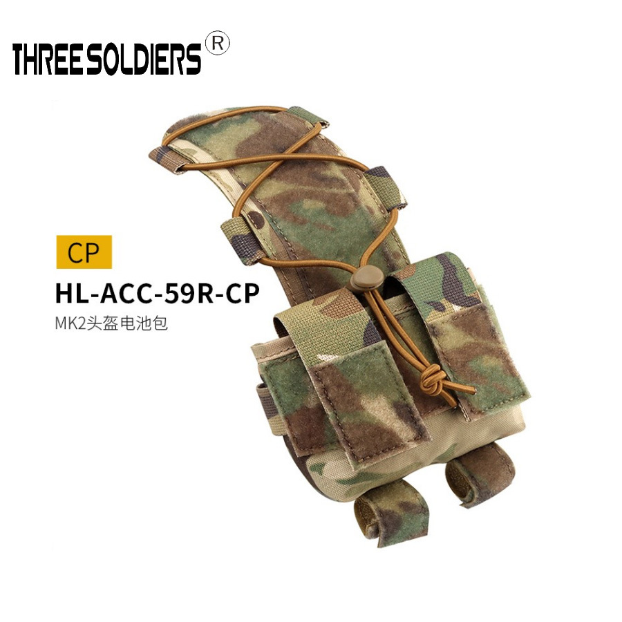 Tactical Helmet Mk2 Rear-Mounted Accessory Battery Night Vision Device Adapter Elastic Cord Adjustment Night Vision Device Storage Bag