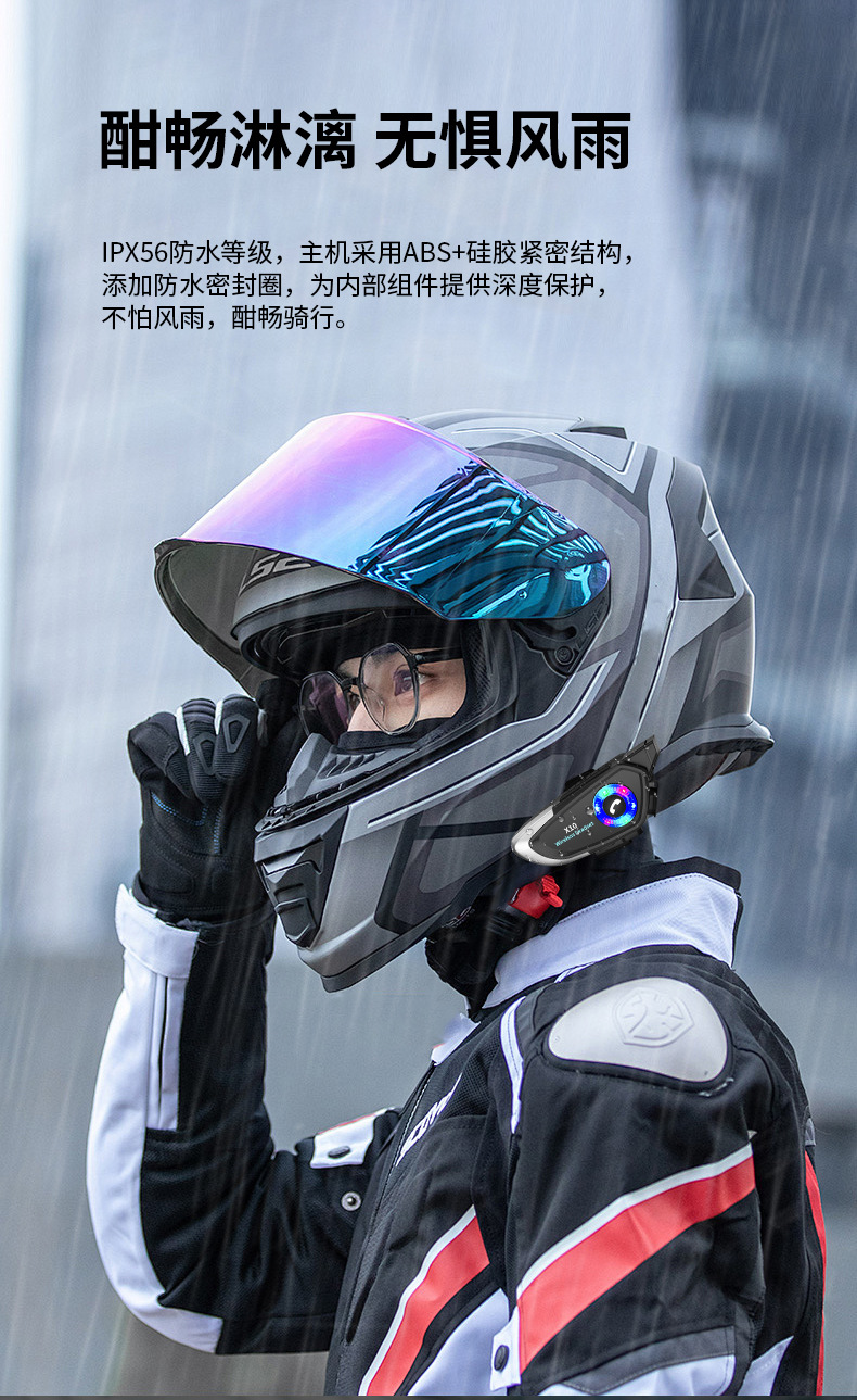 New X10 Motorcycle Helmet Bluetooth Headset, specifically designed for motorcycle riders and delivery riders to listen to music and navigate