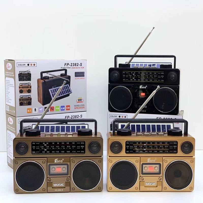 New FP-2382-S portable outdoor Bluetooth speaker retro audio with antenna Radio Solar Speaker New FP-2382-S portable outdoor Bluetooth speaker retro audio with antenna Radio Solar Speaker