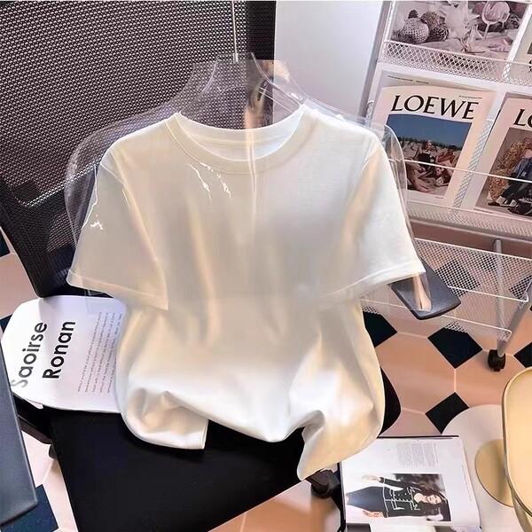 Cotton solid color quality T-shirt for men and women