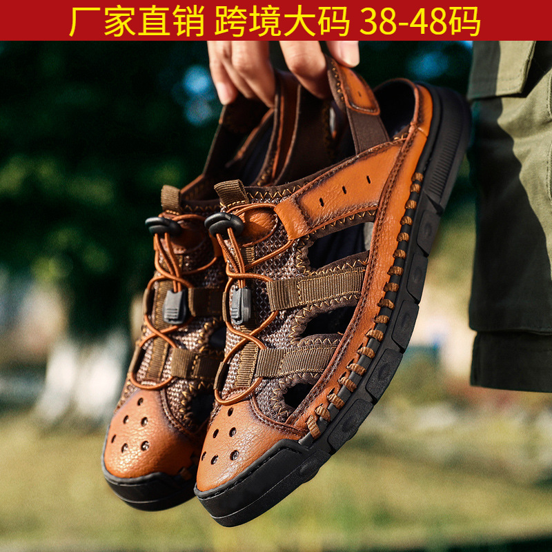 Autumn men's sandals new casual hole men...