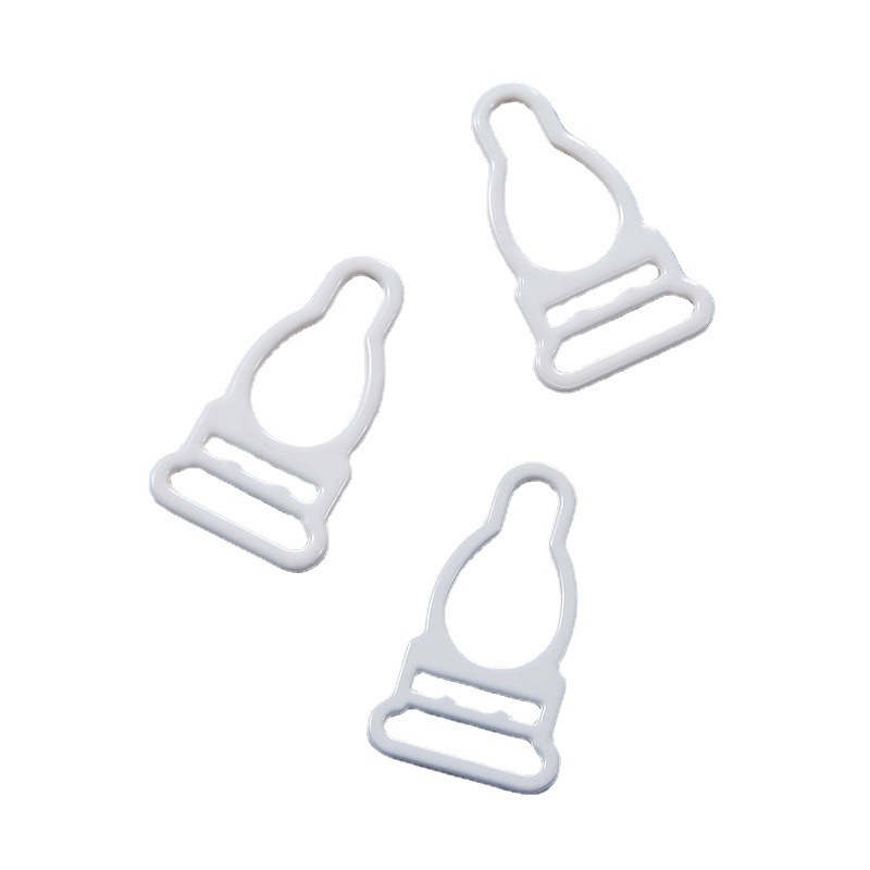 尼龙包胶调节扣无毛刺环保合金吊袜扣文胸肩带服装内衣调节环配件