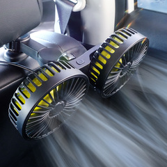 車フラッシュf4 208後部ヘッドレスト2頭ファンブラシレスモーターUSBクリエイティブ実用車車内用