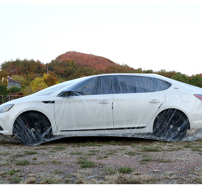 Disposable Car Cover with Elastic Band to Prevent Bird Droppings, Suitable for All Seasons, Rainproof, Dustproof, No-Wash Car Dust Cover