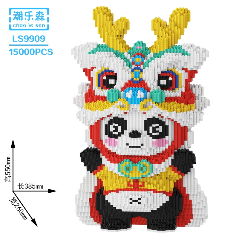 Constructor set Lego DIY small-brick fox toy, multi-size models 17–100 cm, birthday gift