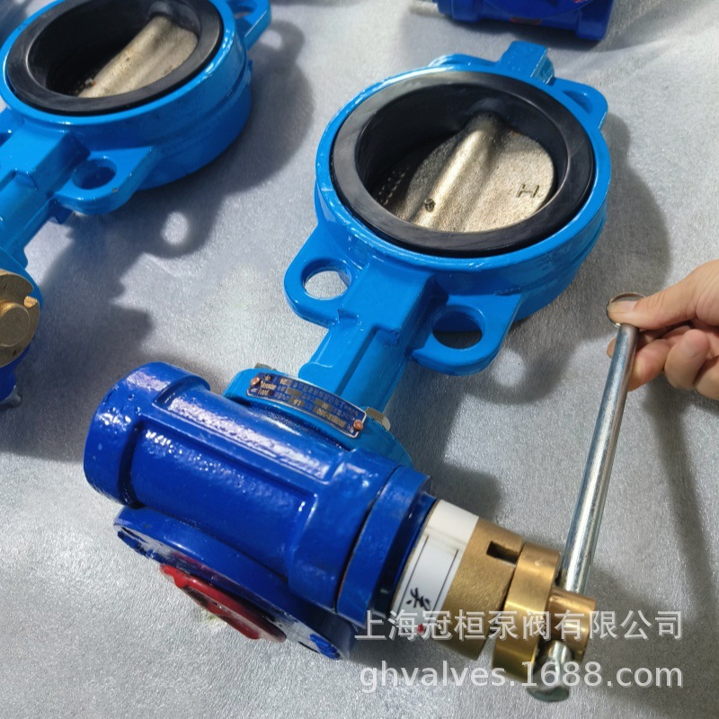 手动防盗对夹蝶阀钥匙带锁加密锁闭蝶阀FD371X-16Q DN600