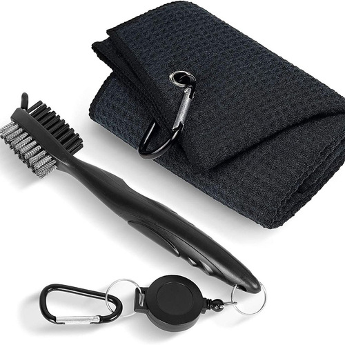 Cross-border best-selling golf club cleaning set with delicate hooks, towels, and club head cleaning brushes, factory direct sales
