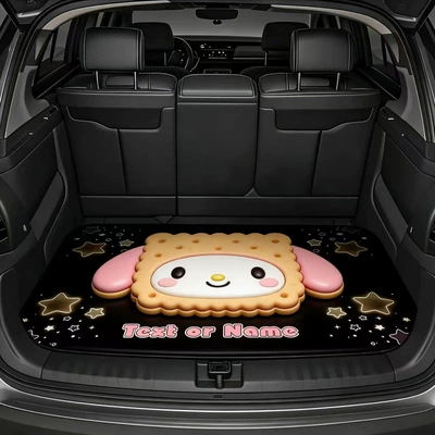 Dirt-Resistant, Wear-Resistant, Easy to Care | Avtomobil döşəmə paspasları - 0320-cartoon-trunk-mat-10-flat-effect-not-3d-effect-75100cm-crystal-velvet-dot-plastic-bottom