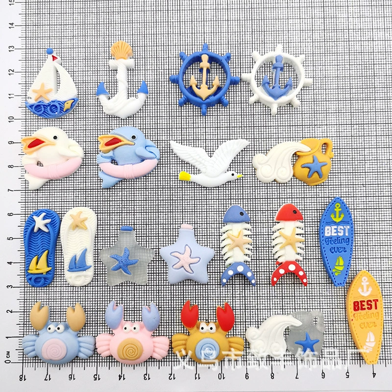 marine cartoon slippers with accessories, phone case, footwear buckle, slime, style, DIY