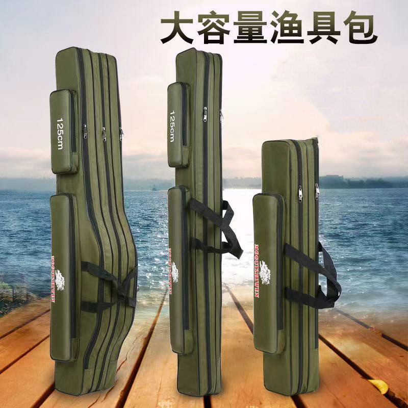 批发牛津布钓鱼包 可背可提大容量渔具包 鱼杆包 垂钓用品 批发