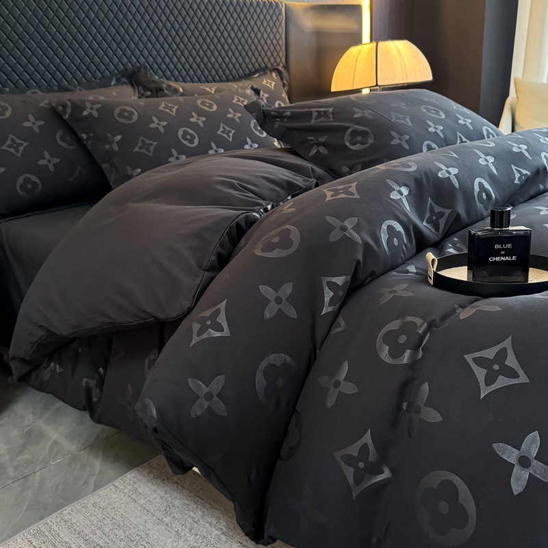 Cross-Border Foreign Trade Specializes in Light Luxury Embossed Brushed Four-Piece Bed Bed Sheets and Quilt Covers Taiwan Bed Bags and Fitted Bed Sheets--William Wholesale