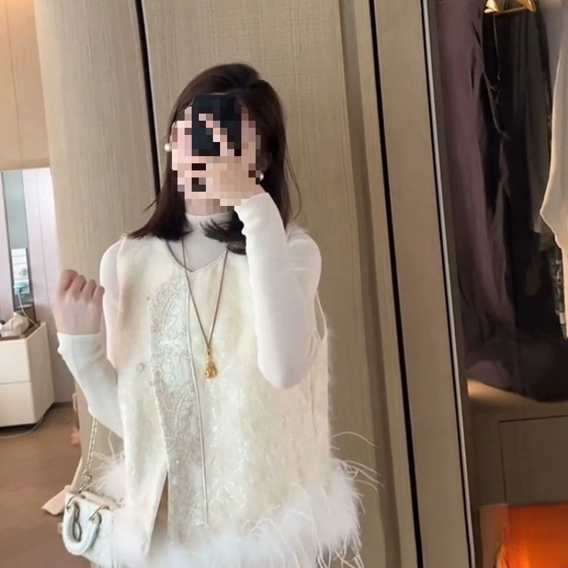 香风新款鸵鸟中式背心国风外套女2025提花上衣拼接气质外穿马甲|undefined