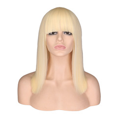 Cross-border European and American-style bob wigs for foreign trade | Amazon bestseller: Colorful, shoulder-length wigs with headgear, hot in Africa
