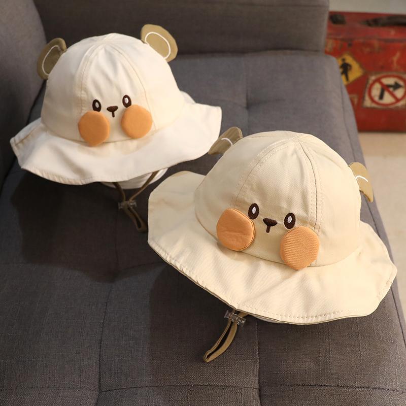 Sombrero de bebé primavera y otoño delgado sombrero de pescador protector solar para niños y niñas pequeños meses lindos super bonitos sombreros de cuenca de dibujos animados