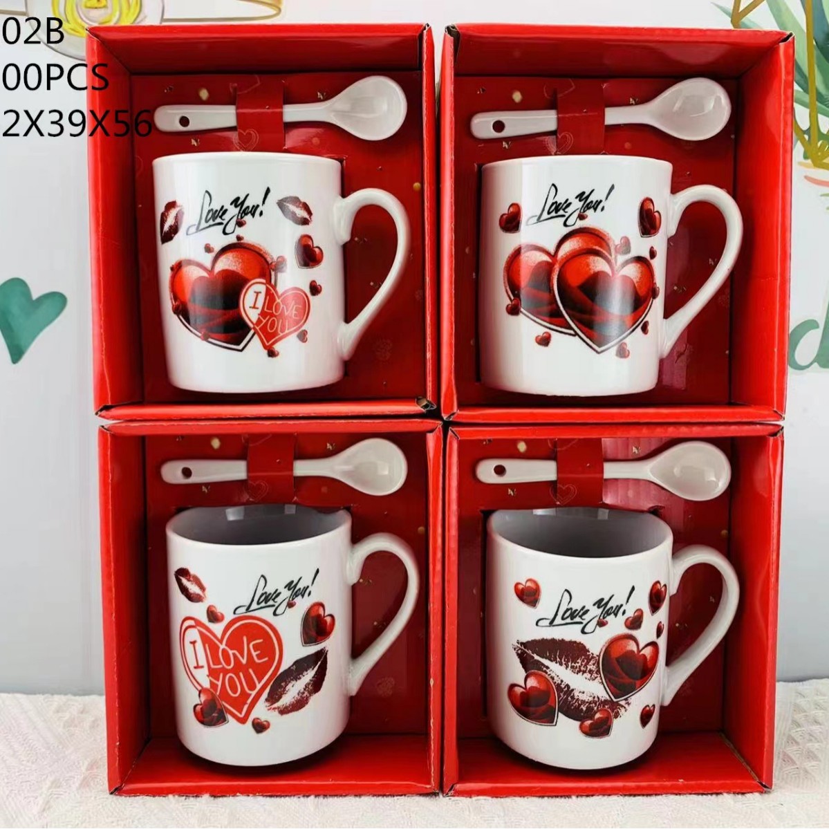 Taza de cerámica de amor simple creativa taza de pareja regalo de promoción taza de agua logotipo taza de publicidad Qixia regalo personalidad image 22