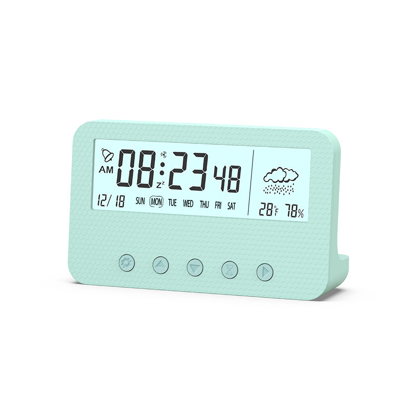 知能創意LCD電子目覚まし時計夜光静音温度時間時間学生自律定時学習カウントダウンタイマー|undefined