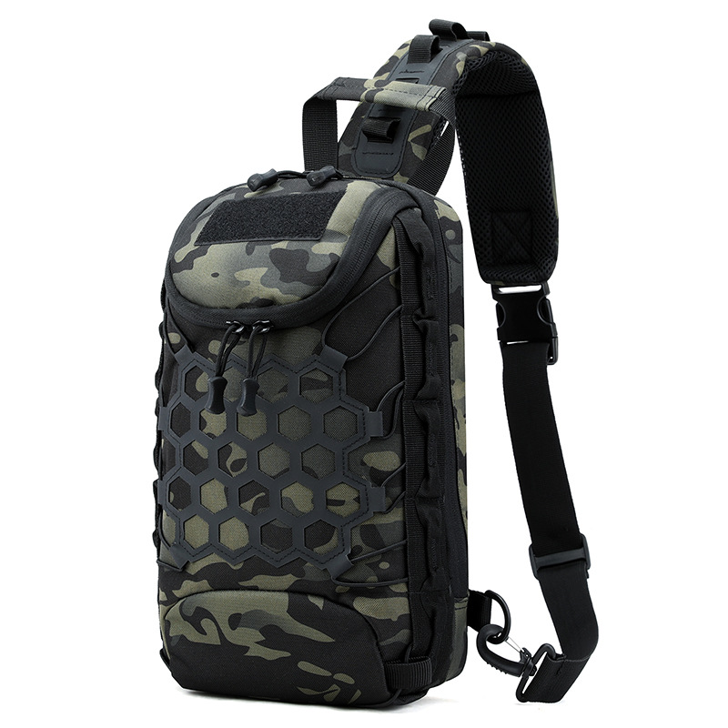Amazon Cross-Border Fashion Patchwork Chest Bag Travel Backpack Mobile Phone Bag Outdoor Chest Bag Camouflage Cross-Body Men's Chest Bag