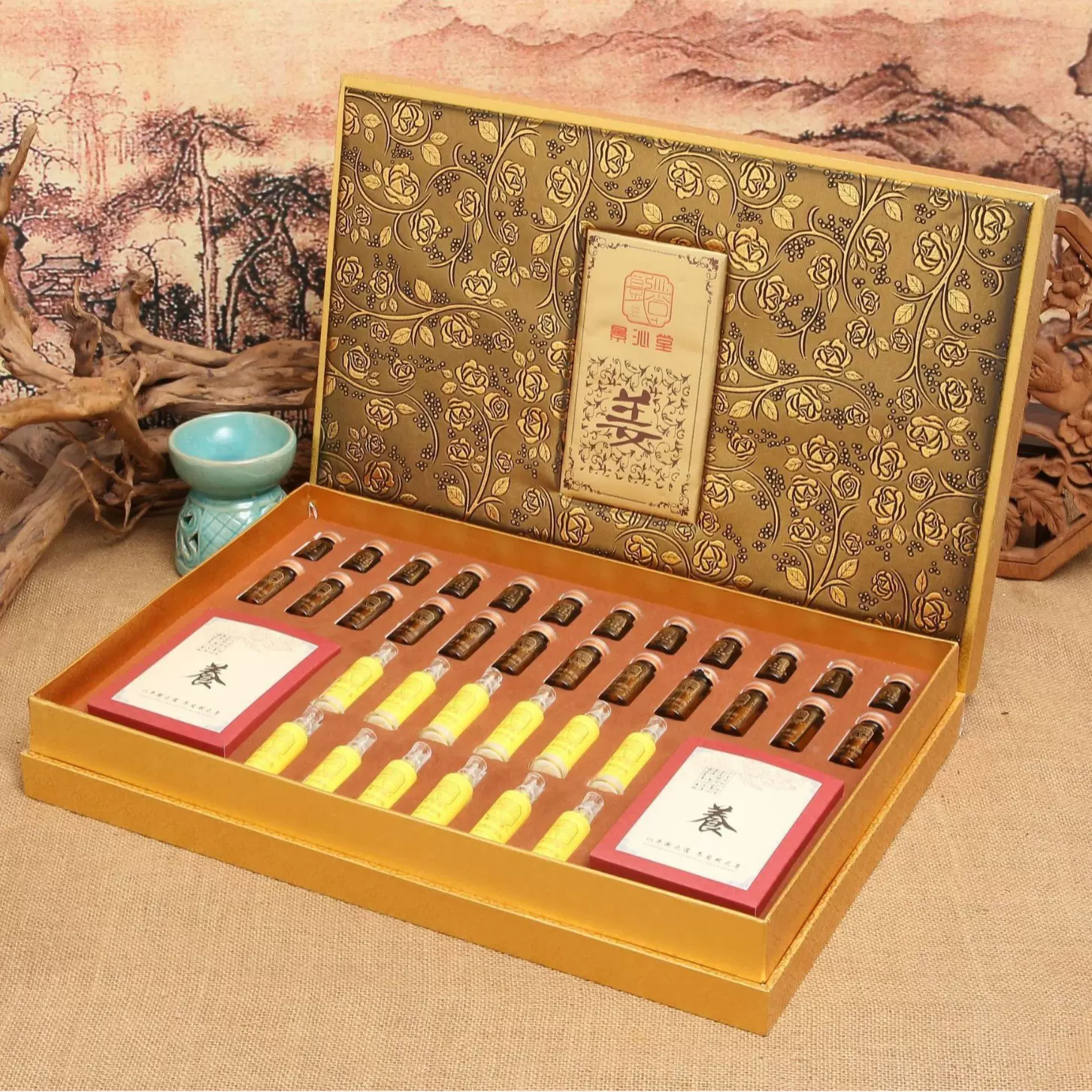 美容院身体养生套盒全身通用精油按摩疏通经络发热药油膜粉套盒