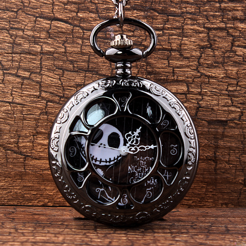 hollow black pumpkin ball mummy literal Christmas night horror theme pocket watch factory outlet_voghion.com