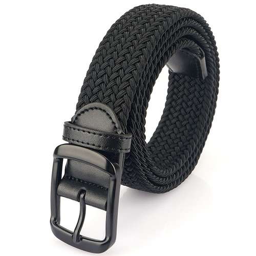 Universal Men's and Women's Knitted Elastic Canvas Belt, Slip-On, No Holes, Freely Interchangeable Belt, Breathable and Comfortable, Versatile Belt