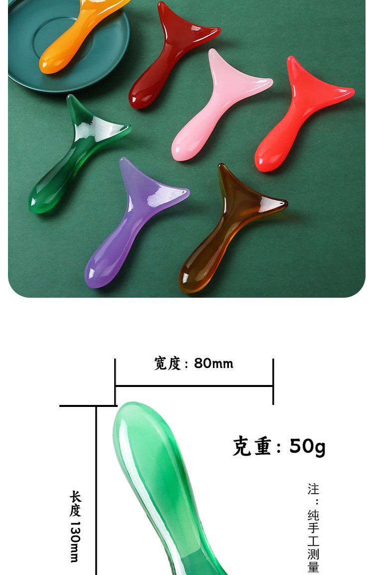 Gua Sha Scraping Tool Curved Resin Massage Board for Neck Back Full Body Manual Use specifications