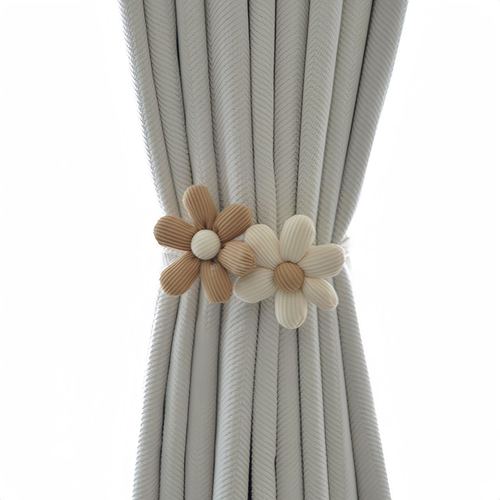 Korean cartoon bear flowers curtain tie decoration children's room mosquito net drawstring curtain buckle tie rope tie