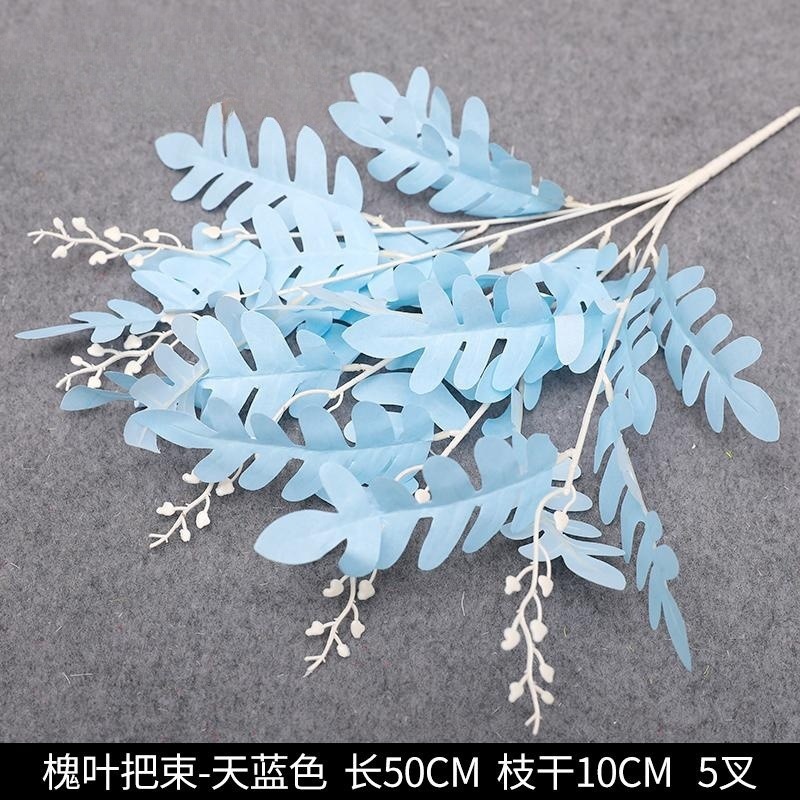 蓝色系仿真花婚礼婚庆场地场景布置道具装饰花艺花材花束假花批发|undefined