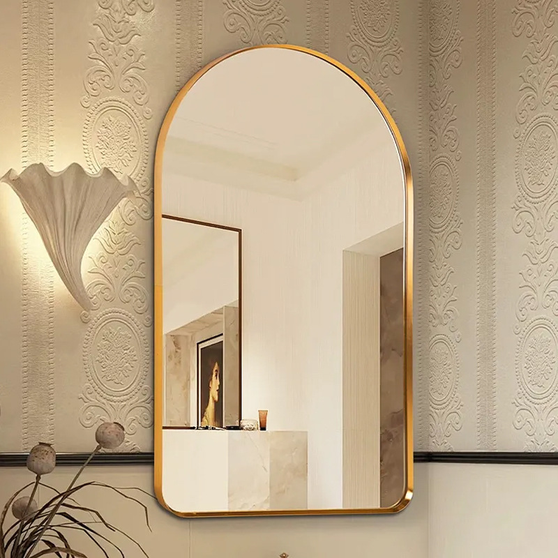 Cross-Border Direct Supply Bathroom Mirror Bathroom Mirror Wall-Mounted Self-Adhesive Home Barber Shop B&B Wall-Mounted Washbasin Mirror