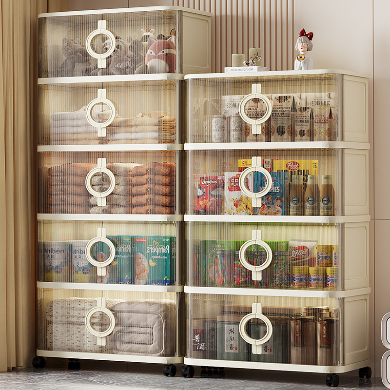 40-70厚の折りたたみ式引き戸付き多層収納キャビネット、リビングルームの軽食やおもちゃ用の家庭用収納キャビネット、シンプルな収納キャビネット