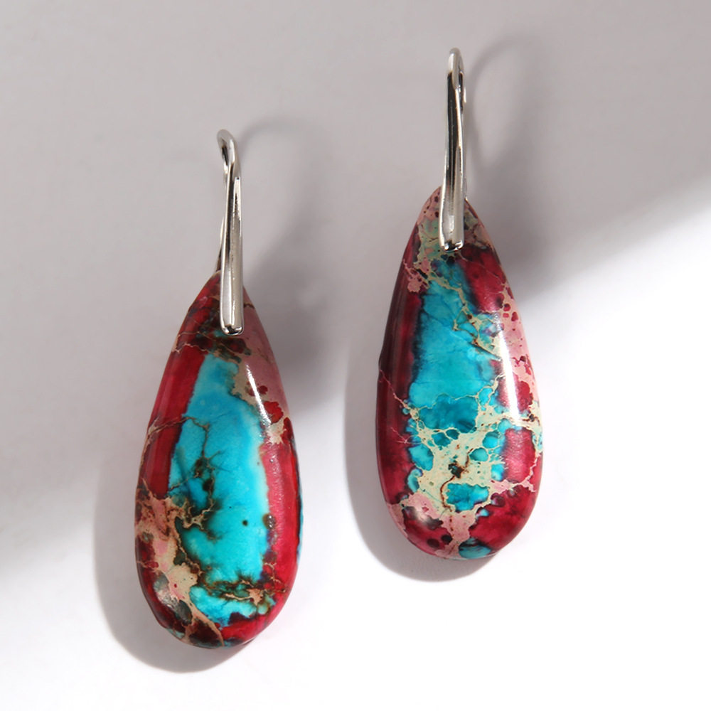 1 Pair Bohemian Geometric Stone Drop Earrings display picture 11