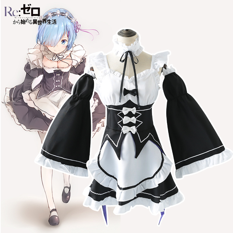新款 Cosplay服从零开始的异世界生活 蕾姆雷姆拉姆女仆装燕尾服