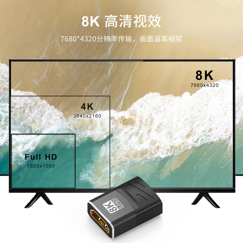 8K Adapter HDMI Female-To-Female High-Definition Connector Version 2.1 Extender Docking Station Screen Manufacturer Adapter