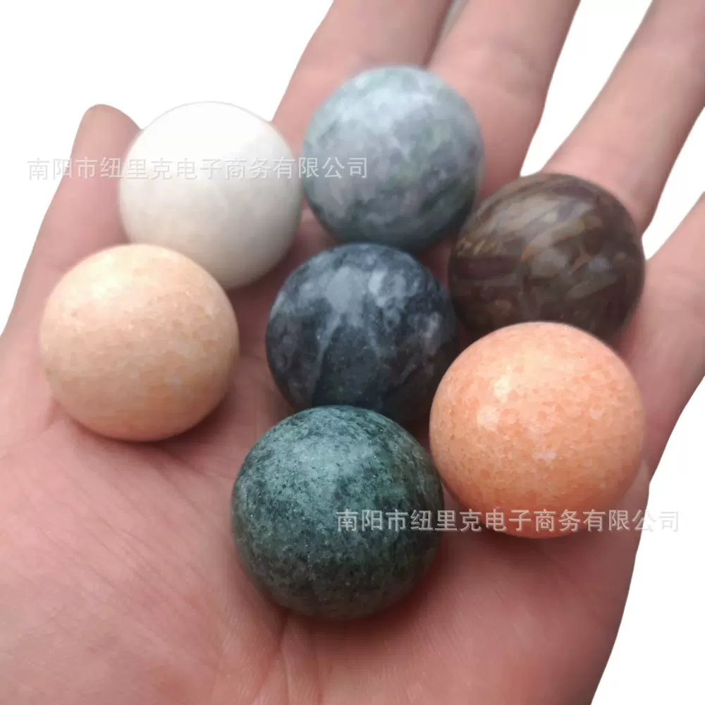 天然玉石球2CM-5CM水晶球原石打磨蓝田玉汉白玉女娲石饰品工艺品